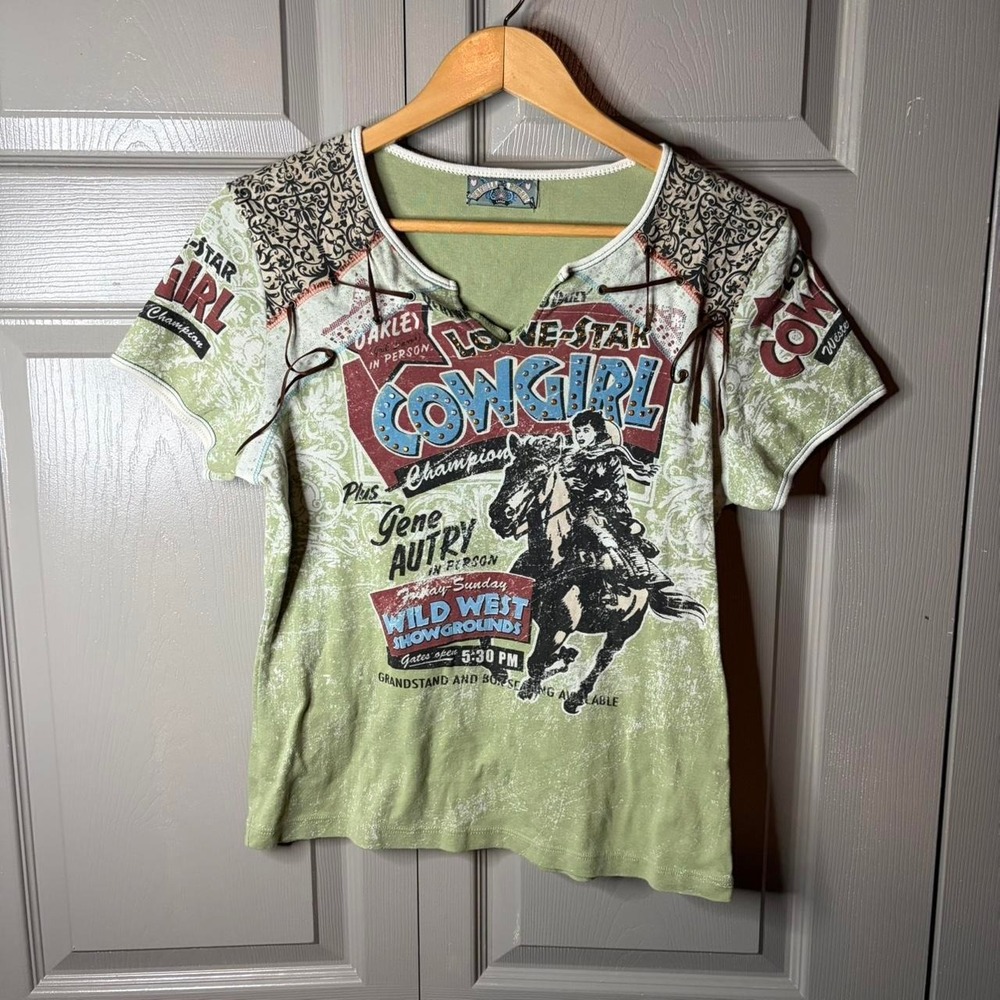 Y2K cowgirl top Size L summer fairy festival cottagecore vanilla sugar